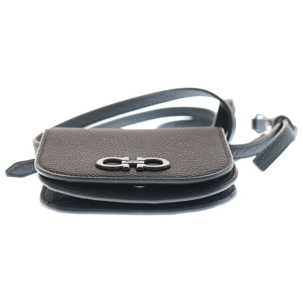 Salvatore Ferragamo(サルヴァトーレ フェラガモ) ガンチーニ ポシェット ショルダーバッグ カードケース ウォレット レザー