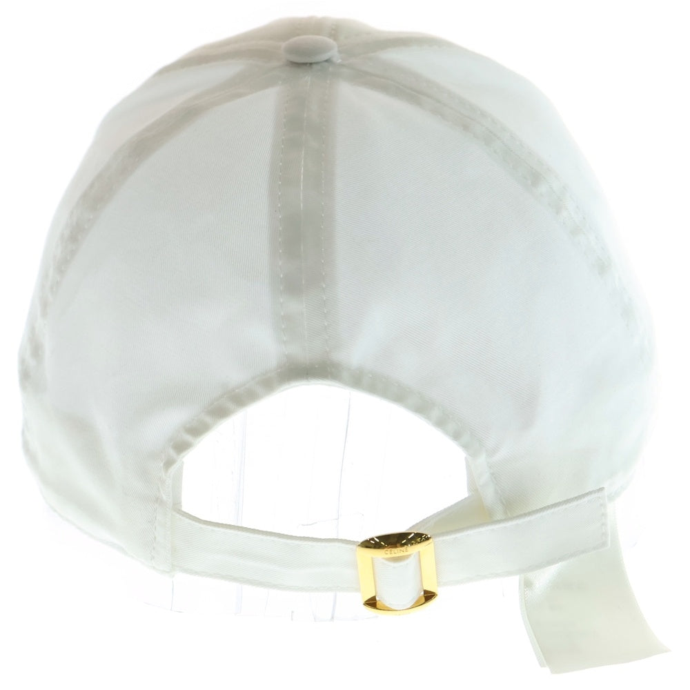 CELINE(セリーヌ) トリオンフ ロゴ刺繍 ベースボールキャップ 帽子 ホワイト S C366483