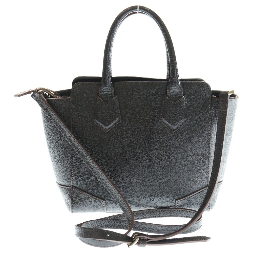 Vivienne Westwood(ヴィヴィアンウエストウッド) オーブ 2WAYバッグ ハンドバッグ ショルダーバッグ ブラウン レザー ゴールド金具