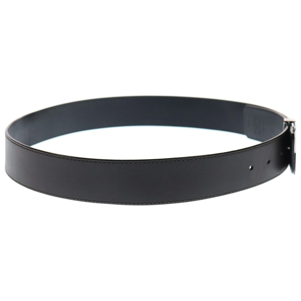 LOUIS VUITTON(ルイヴィトン) サンチュールLVイニシアル ベルト レザー ブラック×ブラウン M9887 シルバー金具