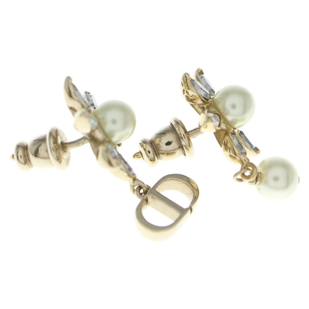 Christian Dior(クリスチャンディオール) Bloom in Dior CDロゴ フラワーモチーフ ピアス ゴールド