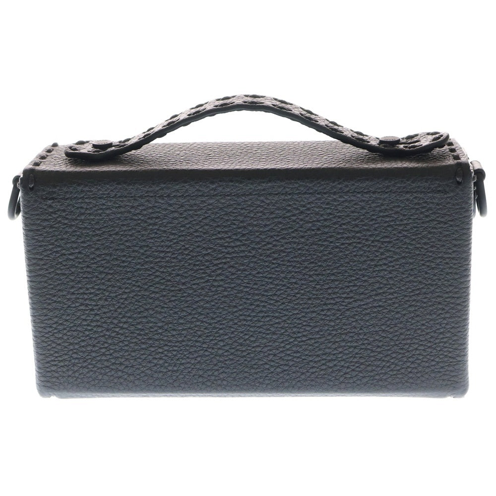 FENDI(フェンディ) FF セレリア ソフトトランクバゲット 2WAY レザーハンドバッグ ショルダーバッグ ブラック 7VA565 レディース
