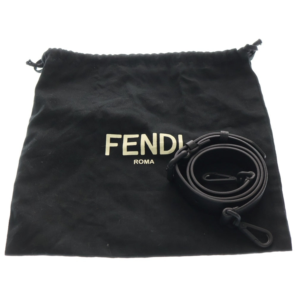 FENDI(フェンディ) FF セレリア ソフトトランクバゲット 2WAY レザーハンドバッグ ショルダーバッグ ブラック 7VA565 レディース