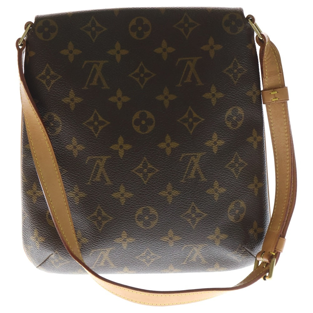 LOUIS VUITTON(ルイヴィトン) モノグラム ミュゼット サルサ ハンドバッグ ミニバッグ ブラウン レザー×PVC M51258 ゴールド金具 レディース