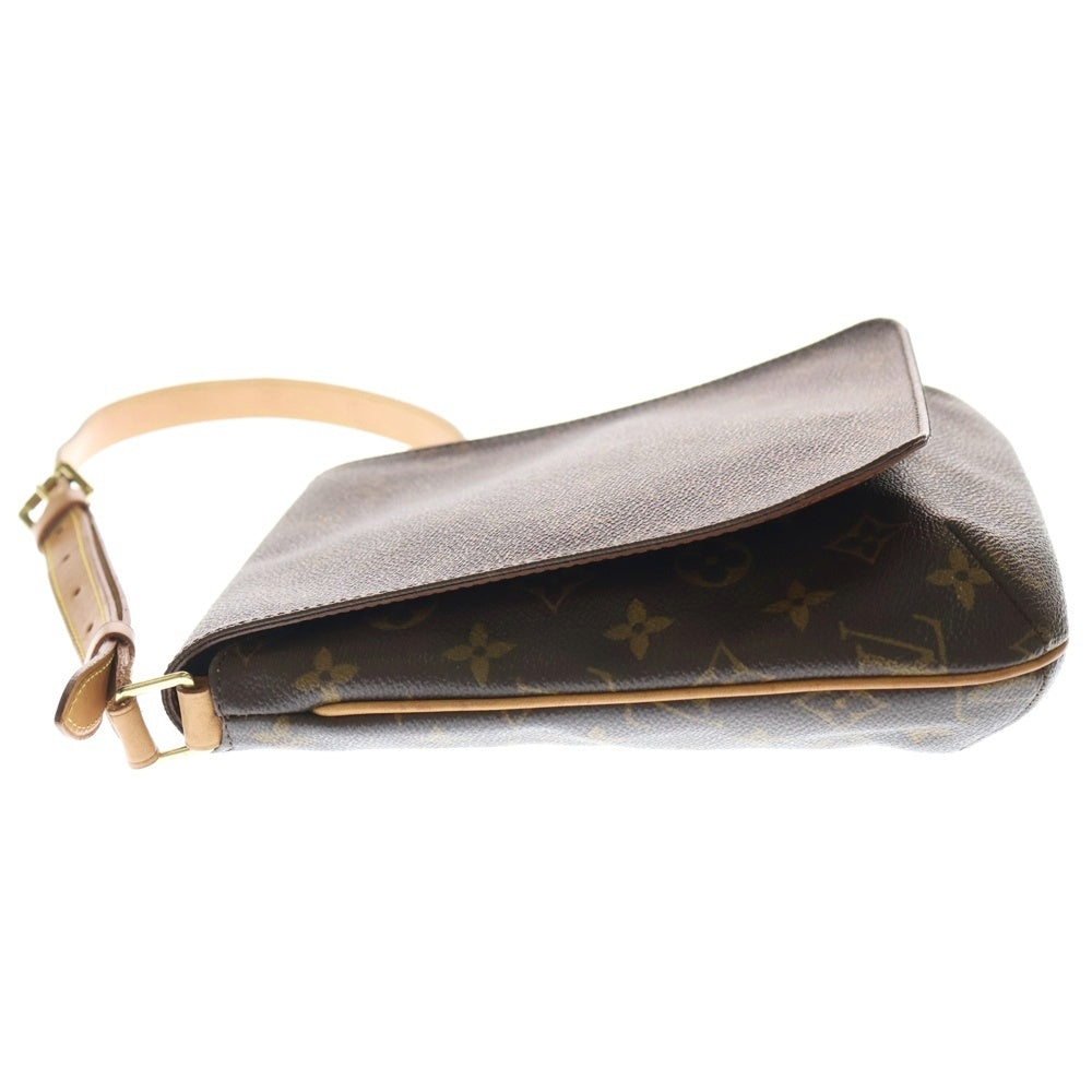 LOUIS VUITTON(ルイヴィトン) モノグラム ミュゼット サルサ ハンドバッグ ミニバッグ ブラウン レザー×PVC M51258 ゴールド金具 レディース