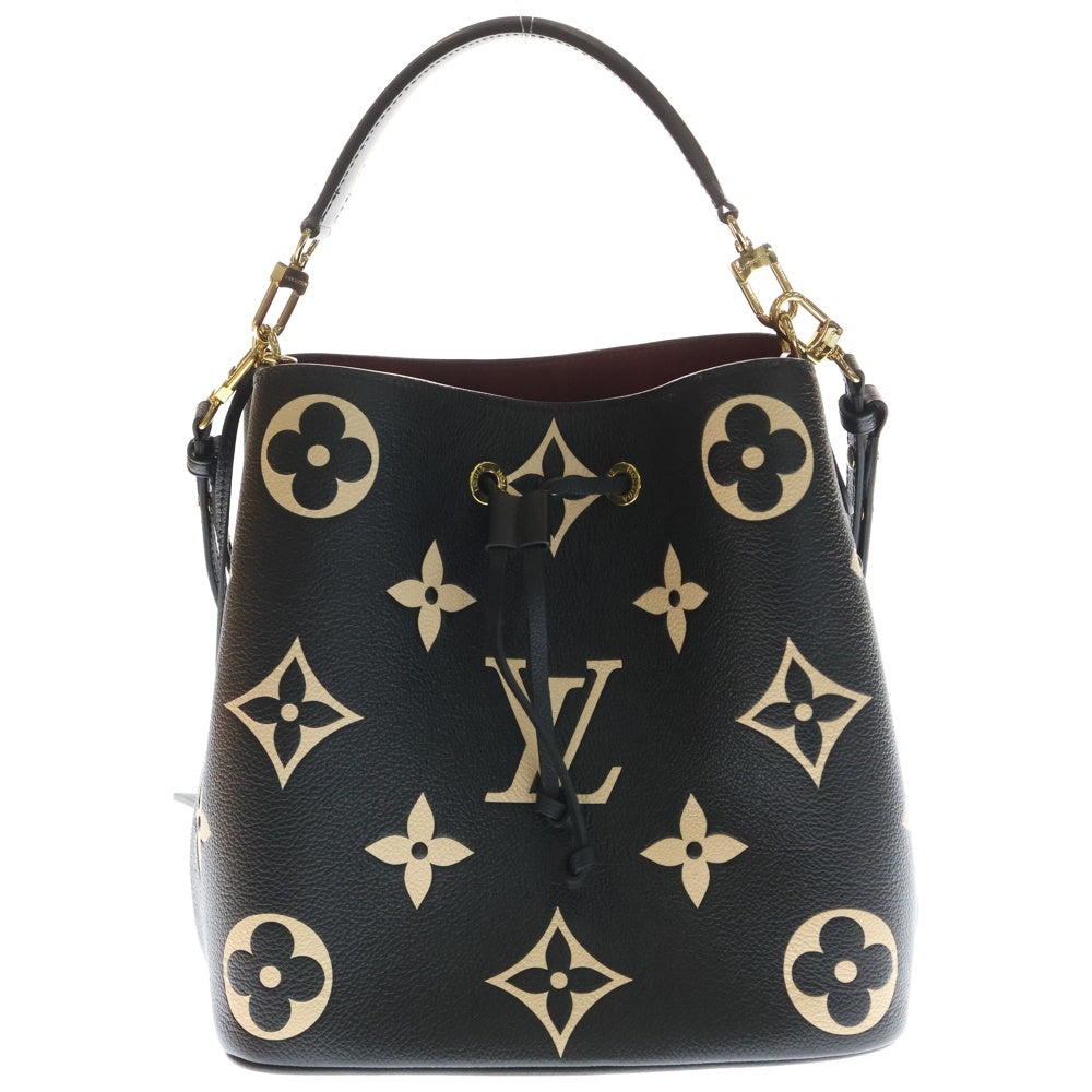 LOUIS VUITTON(ルイヴィトン) モノグラムアンプラント ネオノエMM 2WAY レザーハンドバッグ ショルダーバッグ ブラック/ベージュ M45497 レディース