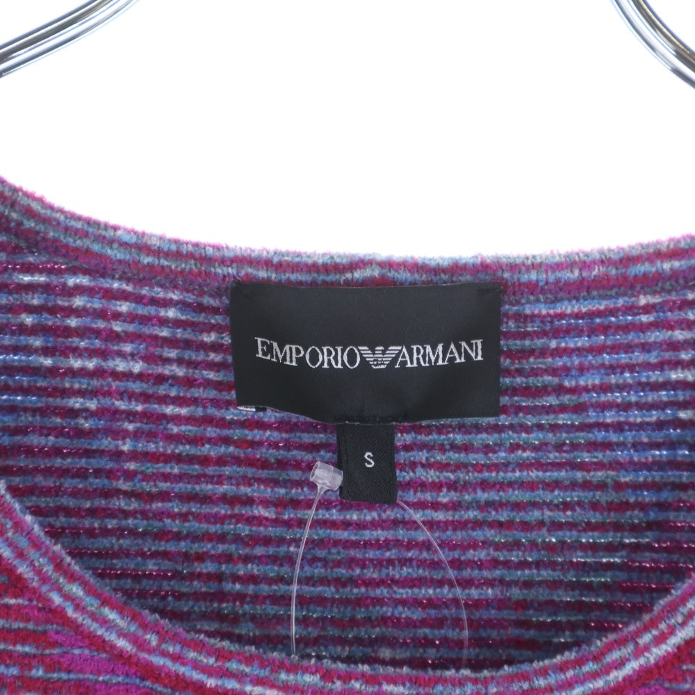 Armani Exchange(アルマーニ エクスチェンジ) 総柄クルーネックニット セーター パープル レディース