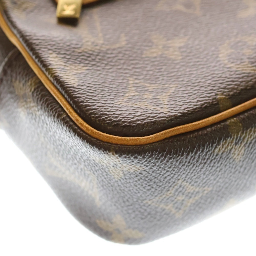 LOUIS VUITTON(ルイヴィトン) モノグラム ポシェットシテ ショルダーバッグ ブラウン PVC レザー M51183