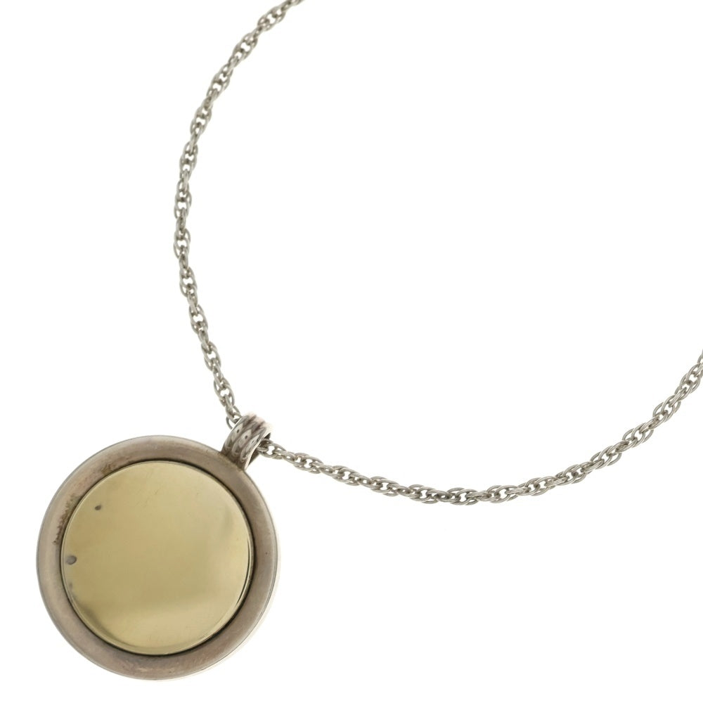 TIFFANY & Co.(ティファニー) ロゴ刻印チェーンコインネックレス 18KT×925 ゴールド×シルバー レディース