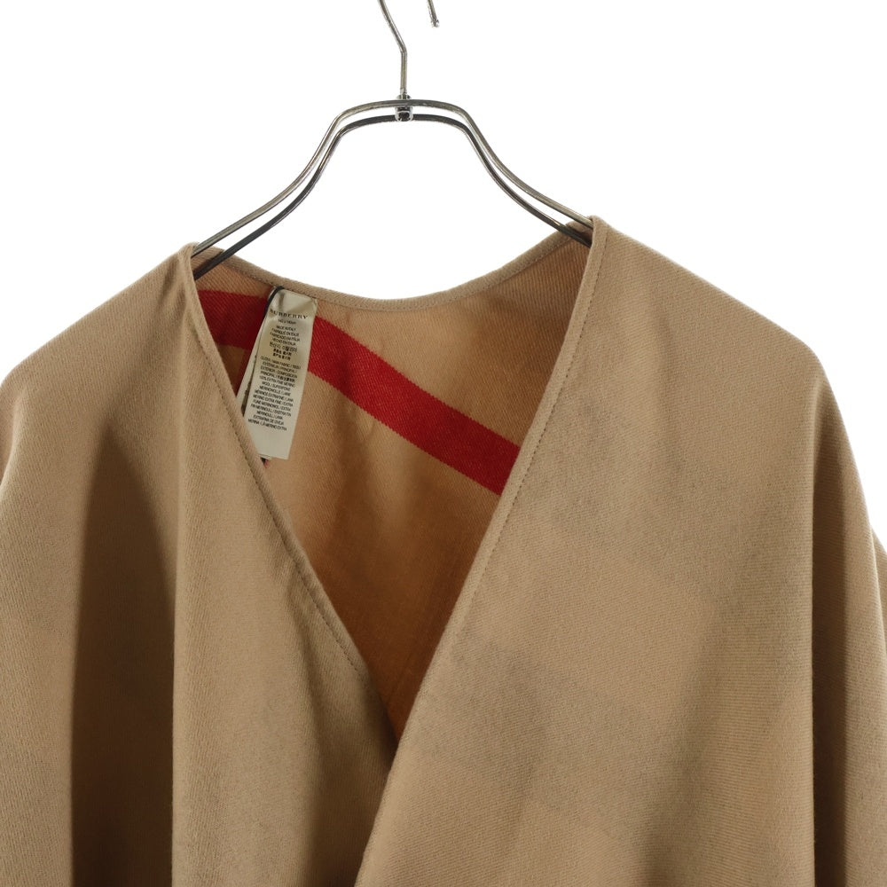 BURBERRY(バーバリー) 裏地ノバチェック総柄 ウール ポンチョ ベージュ 4029406 レディース