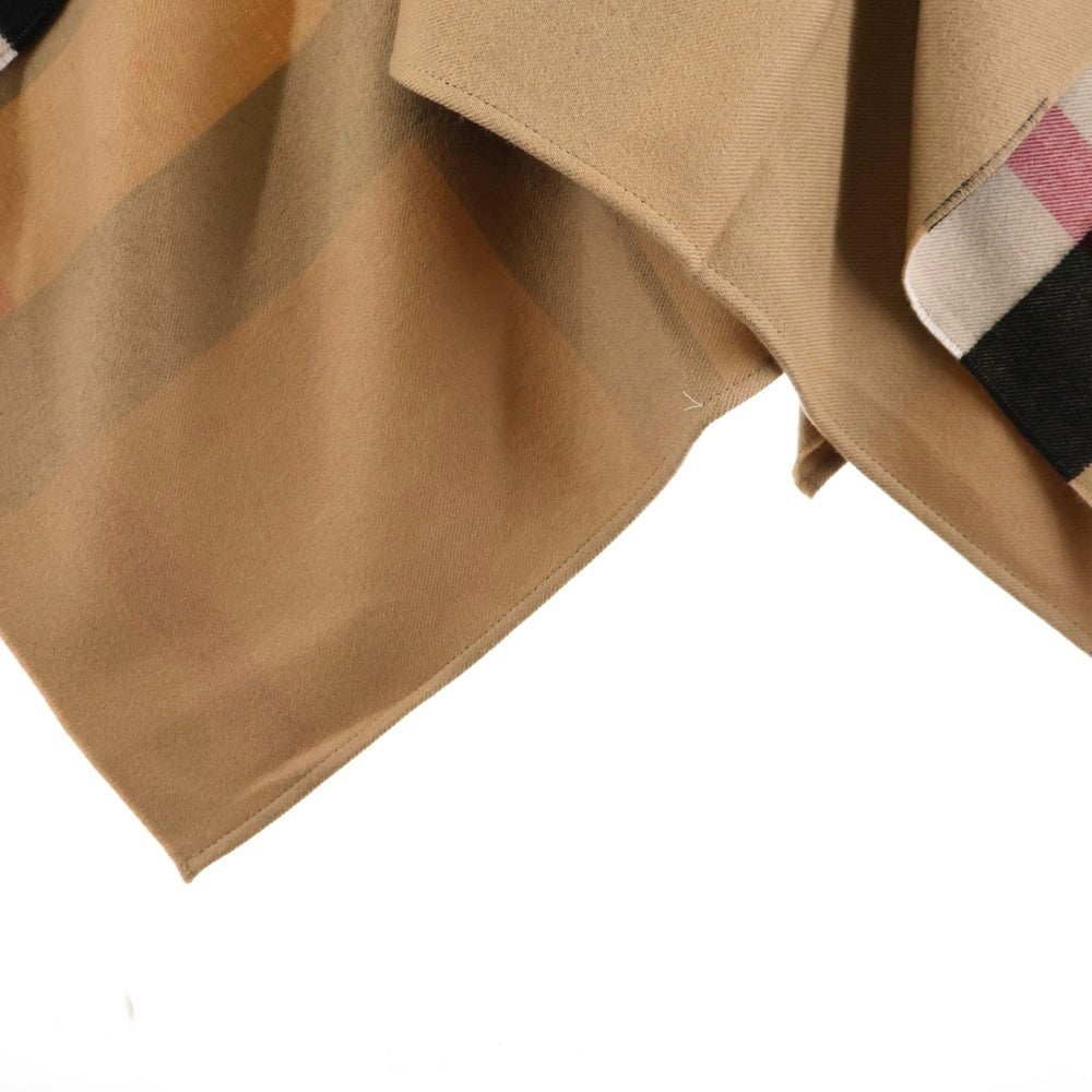 BURBERRY(バーバリー) 裏地ノバチェック総柄 ウール ポンチョ ベージュ 4029406 レディース