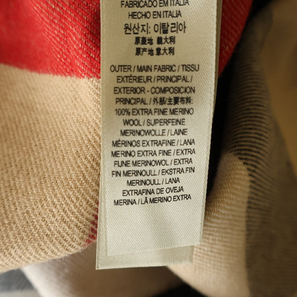 BURBERRY(バーバリー) 裏地ノバチェック総柄 ウール ポンチョ ベージュ 4029406 レディース