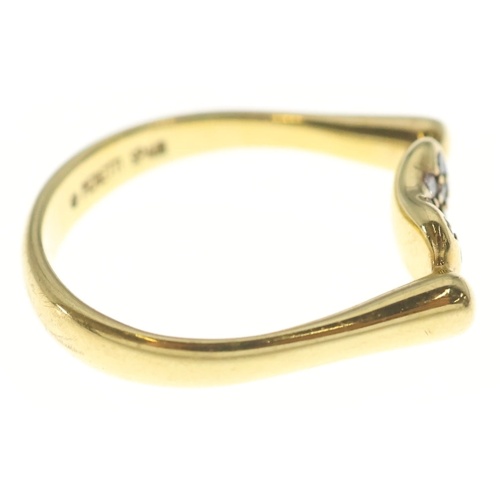 TIFFANY & Co.(ティファニー) ビーン パヴェダイヤリング Au750 K18 YG イエローゴールド 指輪 レディース