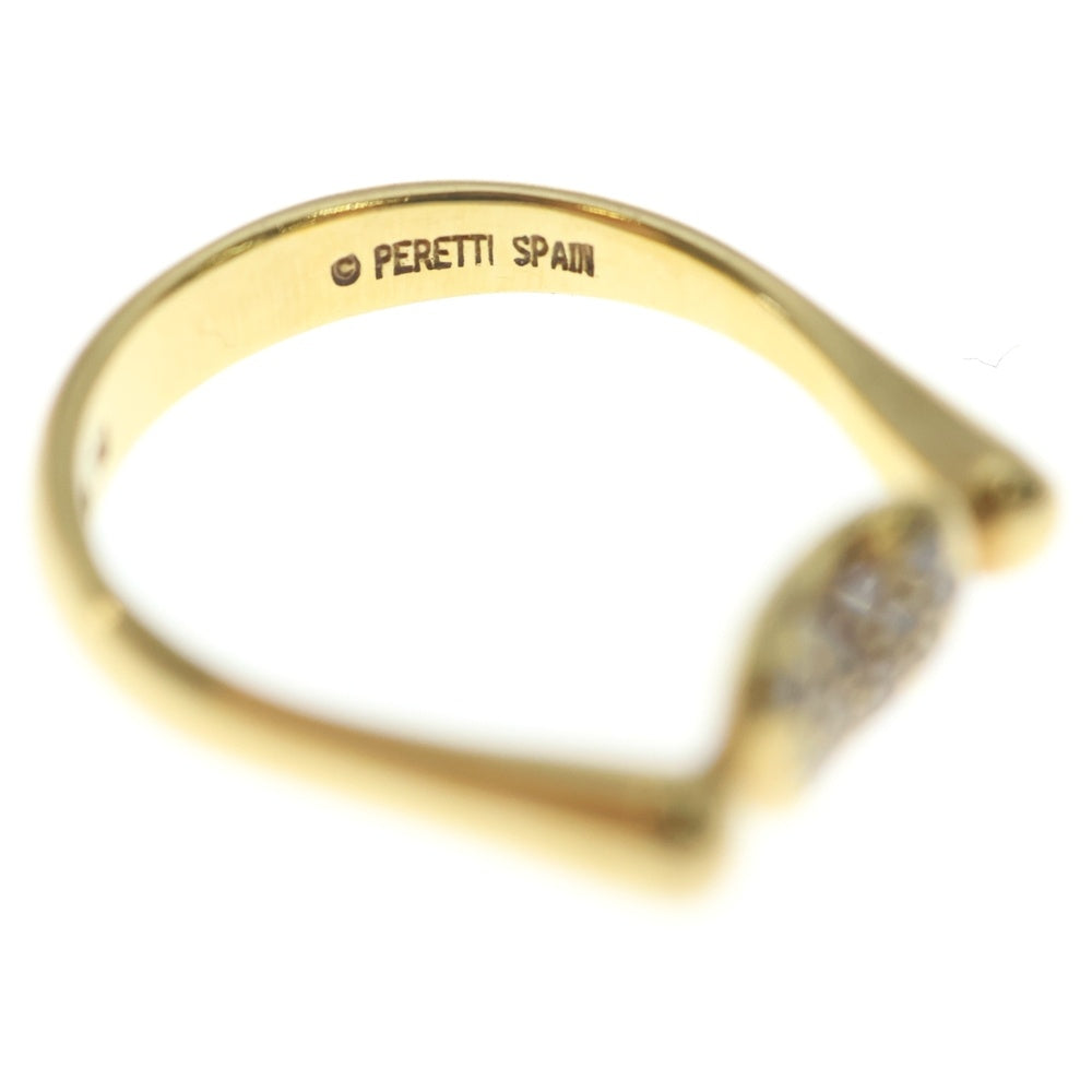 TIFFANY & Co.(ティファニー) ビーン パヴェダイヤリング Au750 K18 YG イエローゴールド 指輪 レディース