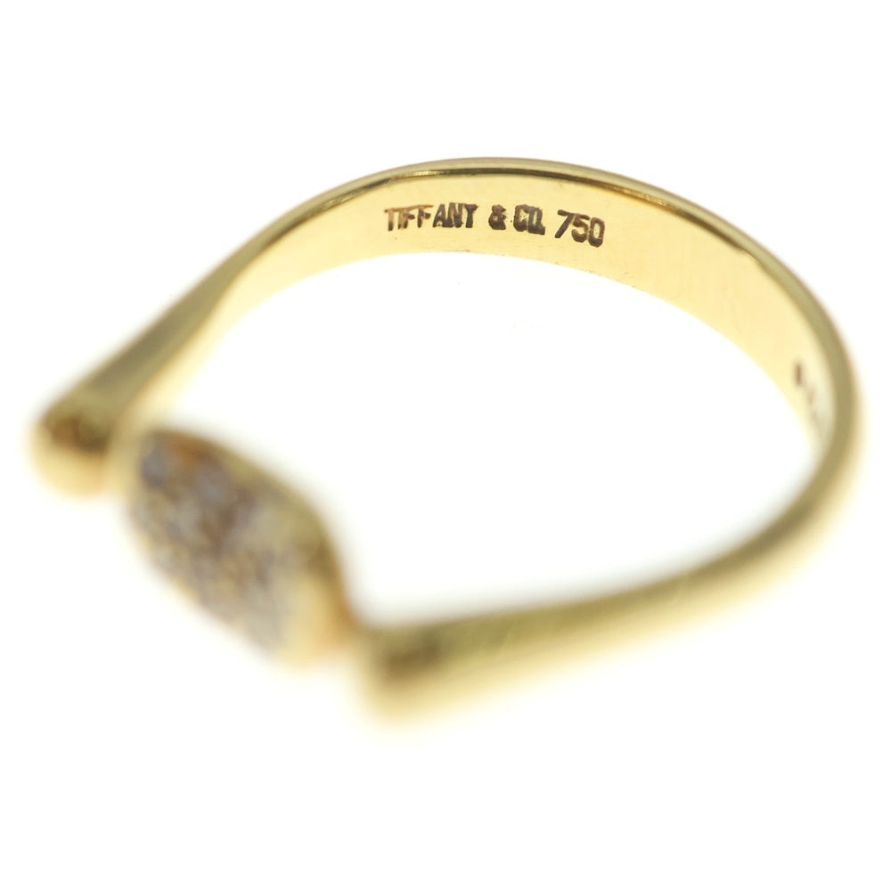 TIFFANY & Co.(ティファニー) ビーン パヴェダイヤリング Au750 K18 YG イエローゴールド 指輪 レディース