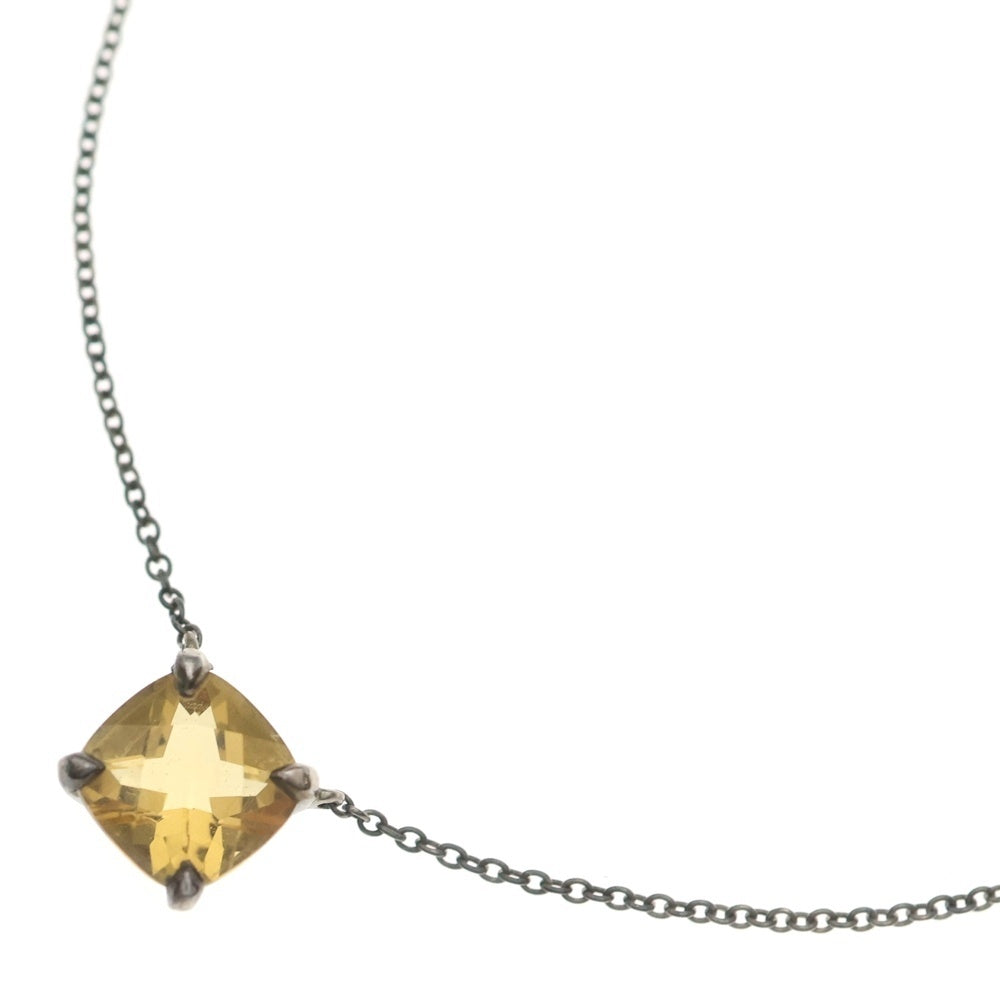 TIFFANY & Co.(ティファニー) スパークラー シトリン SV925 ネックレス ペンダント チェーン シルバー×イエロー レディース