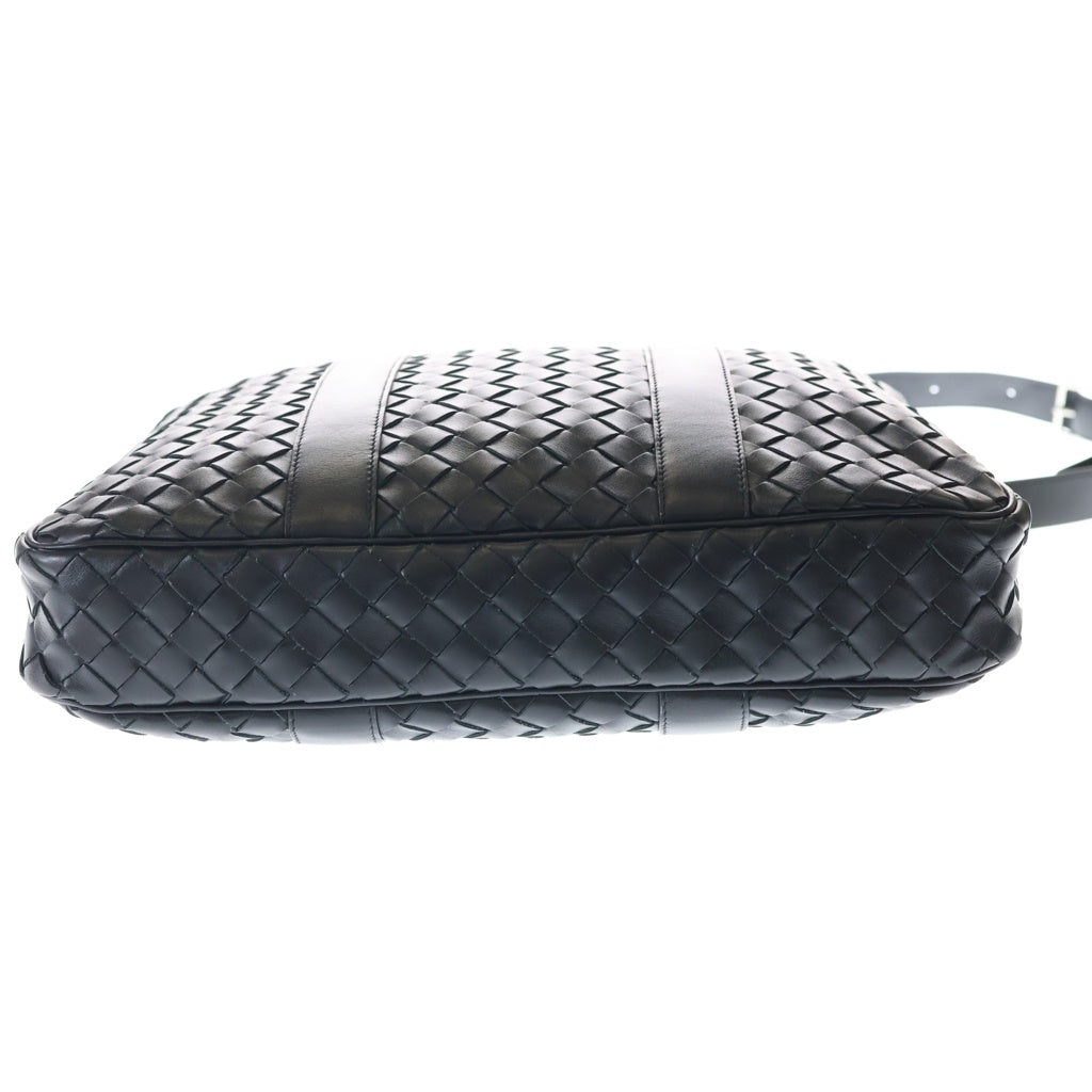 BOTTEGA VENETA(ボッテガヴェネタ) イントレチャート レザー スリム 2WAY ハンド ショルダー ブリーフケース ビジネスバッグ ブラック 690702 レディース