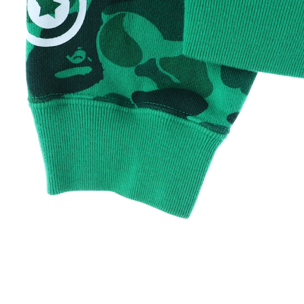 A BATHING APE(アベイシングエイプ) SHIBUYA CAMO SHARK FULL ZIP HOODIE シブヤ カモフラ シャーク フルジップ パーカー フーディー グリーン レディース