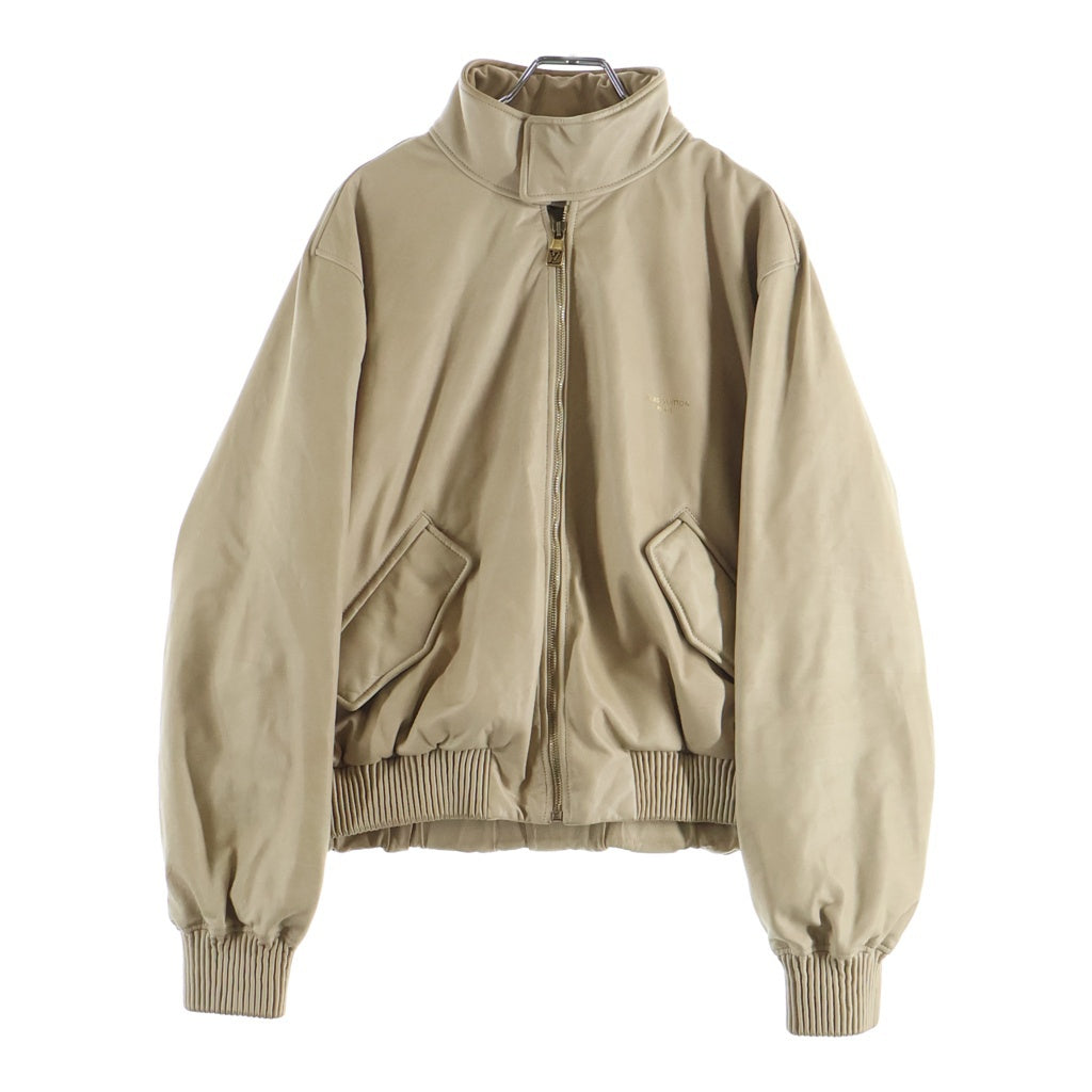 LOUIS VUITTON(ルイヴィトン) 26SS レザー パデッド 中綿 スタンドカラー ジップアップ ブルゾン ベージュ RM261M PH9 HUL75E