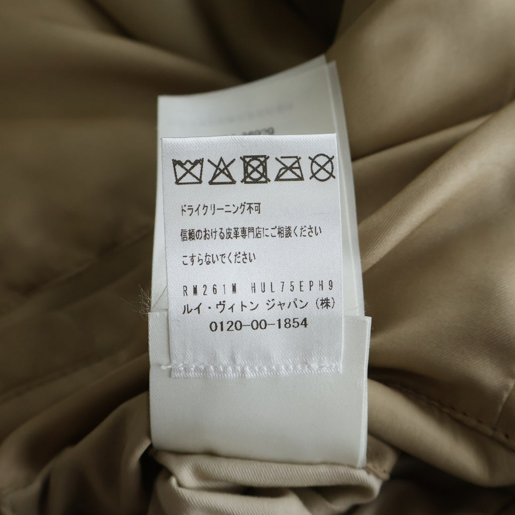 LOUIS VUITTON(ルイヴィトン) 26SS レザー パデッド 中綿 スタンドカラー ジップアップ ブルゾン ベージュ RM261M PH9 HUL75E