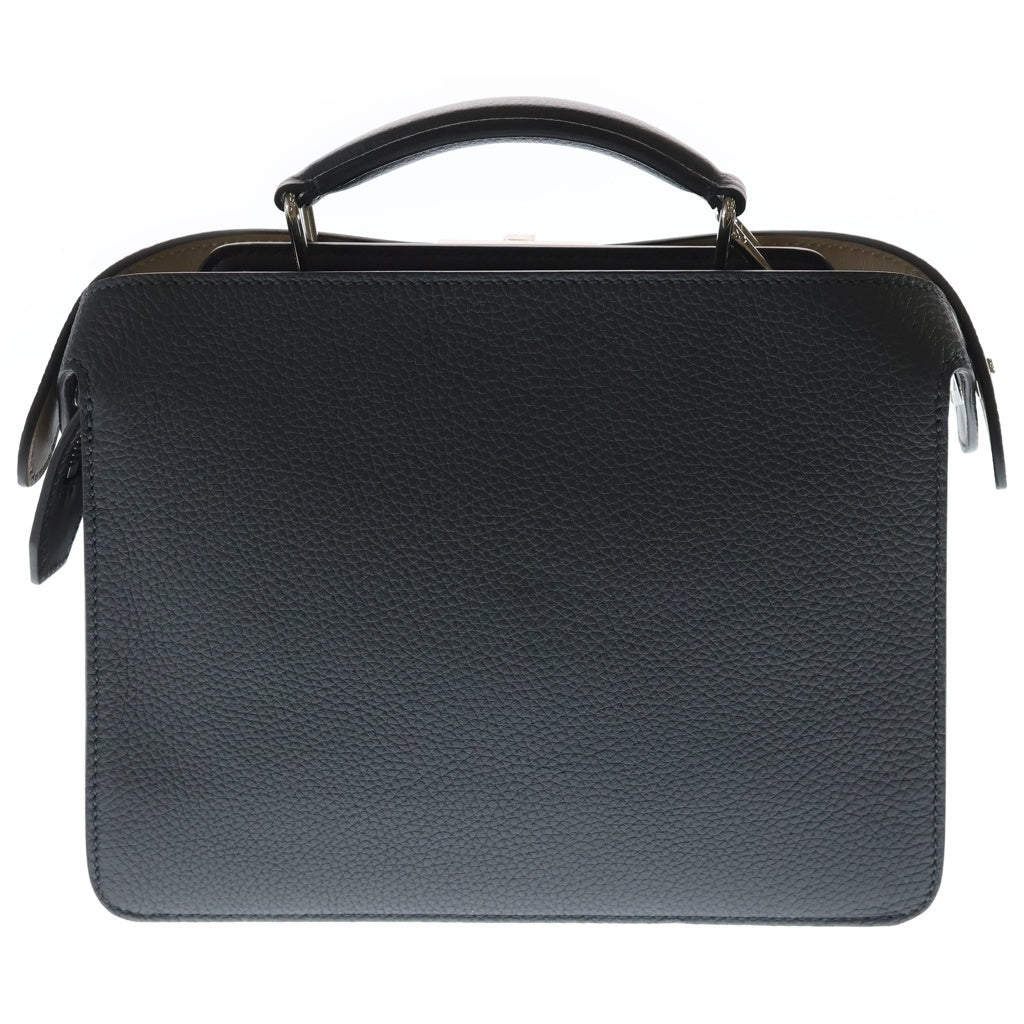 FENDI(フェンディ) ピーカブー ISEEU スモール 2WAYハンドバッグ ショルダーバッグ ダークグレー レザー 7VA530 シルバー金具 レディース