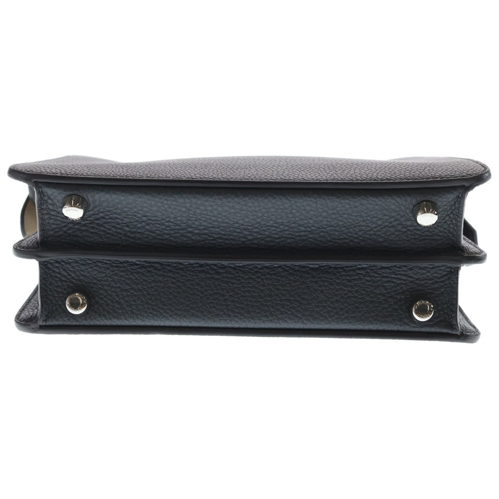 FENDI(フェンディ) ピーカブー ISEEU スモール 2WAYハンドバッグ ショルダーバッグ ダークグレー レザー 7VA530 シルバー金具 レディース