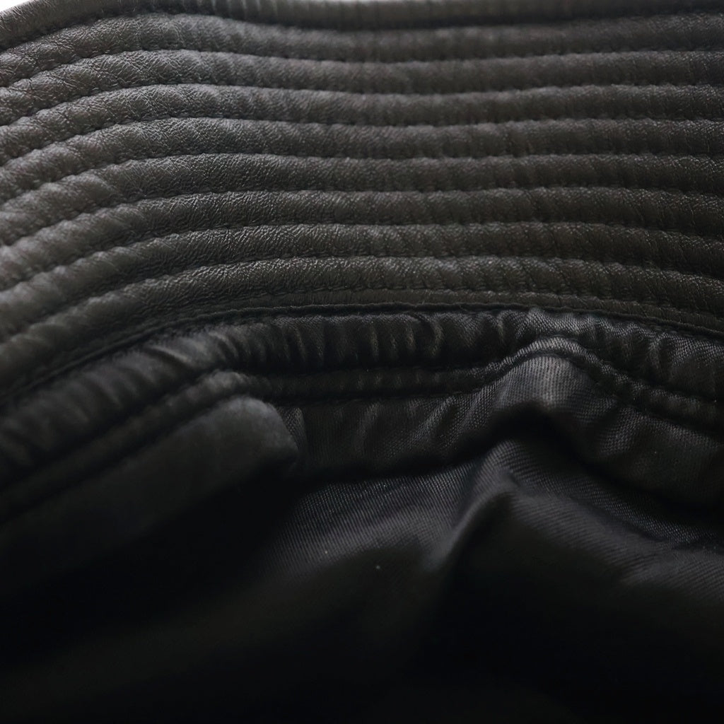 CELINE(セリーヌ) ソフトラムスキン レザー バケットハット 帽子 ブラック AA0FQ583C.38NO