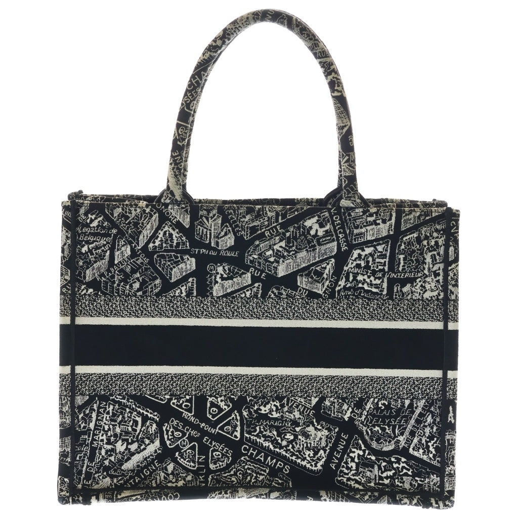Christian Dior(クリスチャンディオール) ブックトート ミディアム ハンドバッグ トートバッグ ブラック キャンバス レディース
