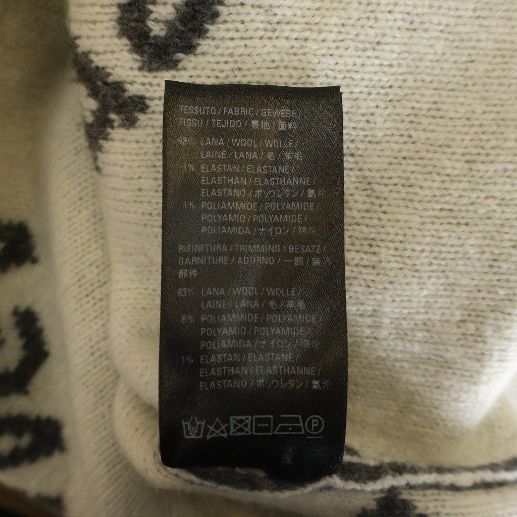 BALENCIAGA(バレンシアガ) ALL OVER LOGO CREWNECK KNIT オーバー ロゴ クルーネック ニット M グレー 555481 レディース