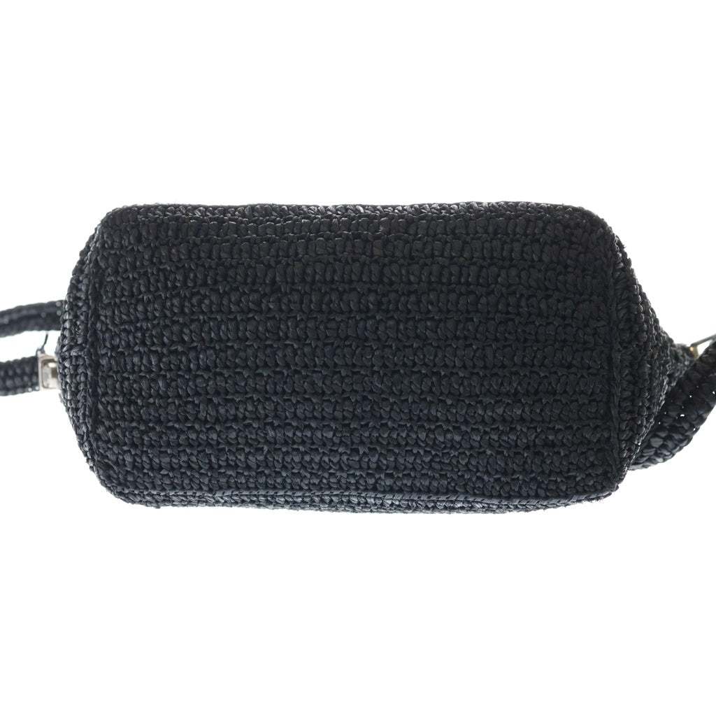 SAINT LAURENT PARIS(サンローランパリ) ル・ラフィア クロスボディバッグ ショルダーバッグ ブラック GUE667490・1122 シルバー金具 レディース