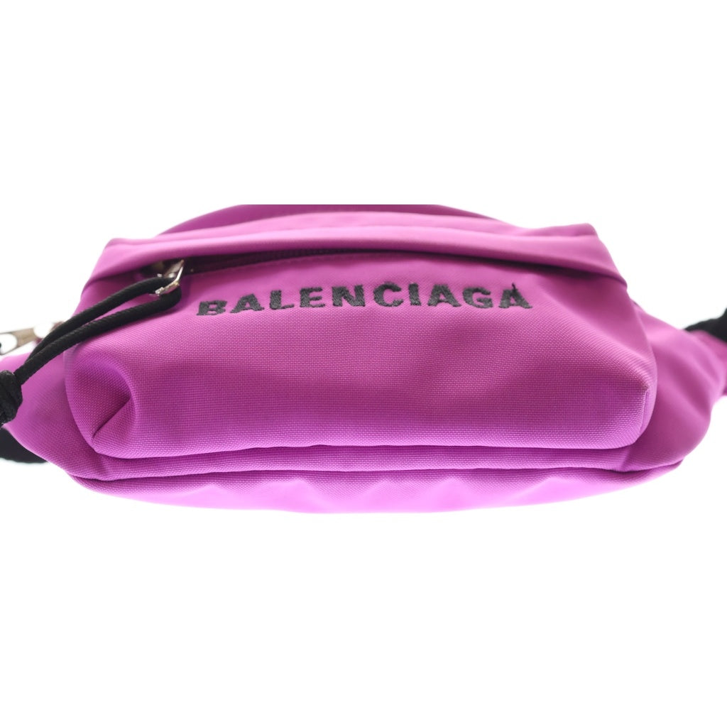 BALENCIAGA(バレンシアガ) ロゴ刺繍 ボディバッグ ショルダーバッグ ウエストバッグ パープル ナイロン 569978 レディース