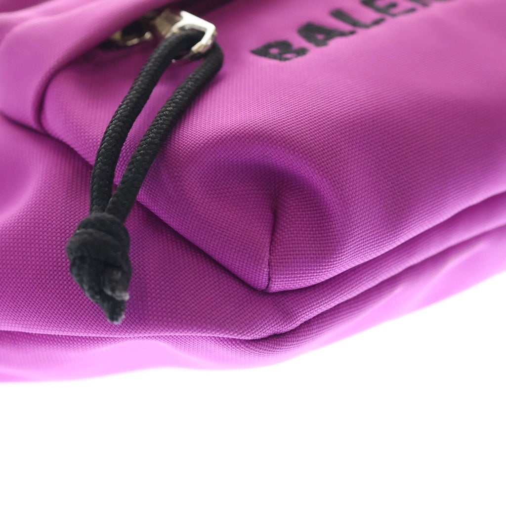 BALENCIAGA(バレンシアガ) ロゴ刺繍 ボディバッグ ショルダーバッグ ウエストバッグ パープル ナイロン 569978 レディース