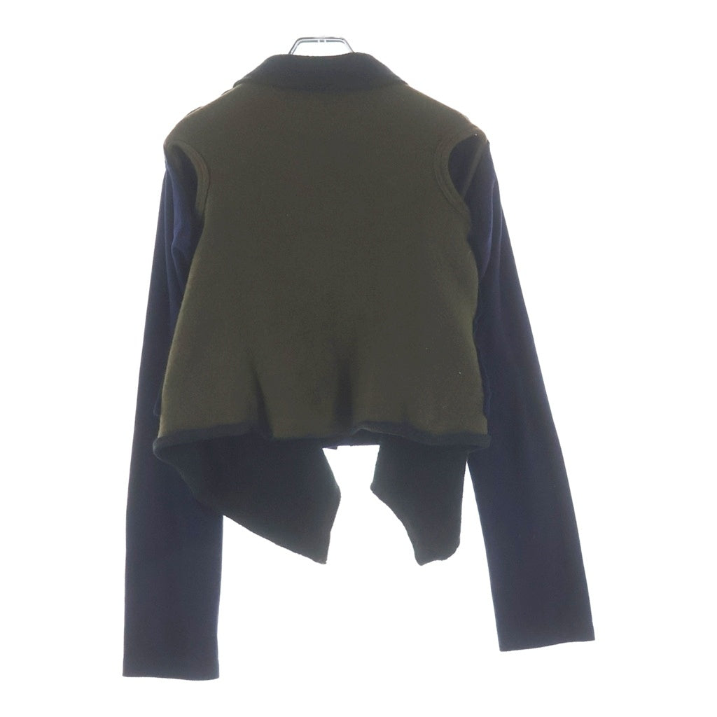 COMME des GARCONS(コムデギャルソン) ニットカーディガン ブルー×ブラック×カーキ XS GD-T005 レディース