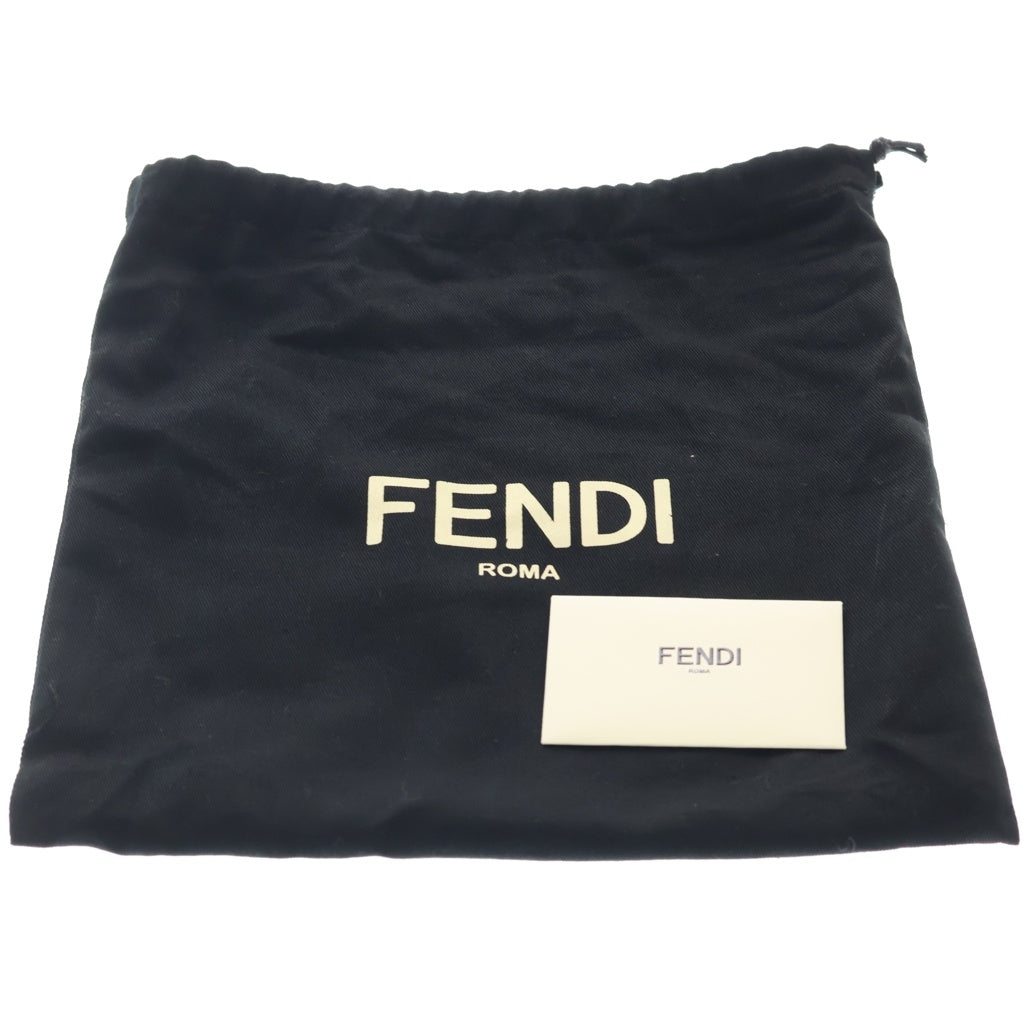 FENDI(フェンディ) バケットチェーンバッグ FF柄 ショルダーバッグ ブラック レザー 8BR793 ゴールド金具 レディース
