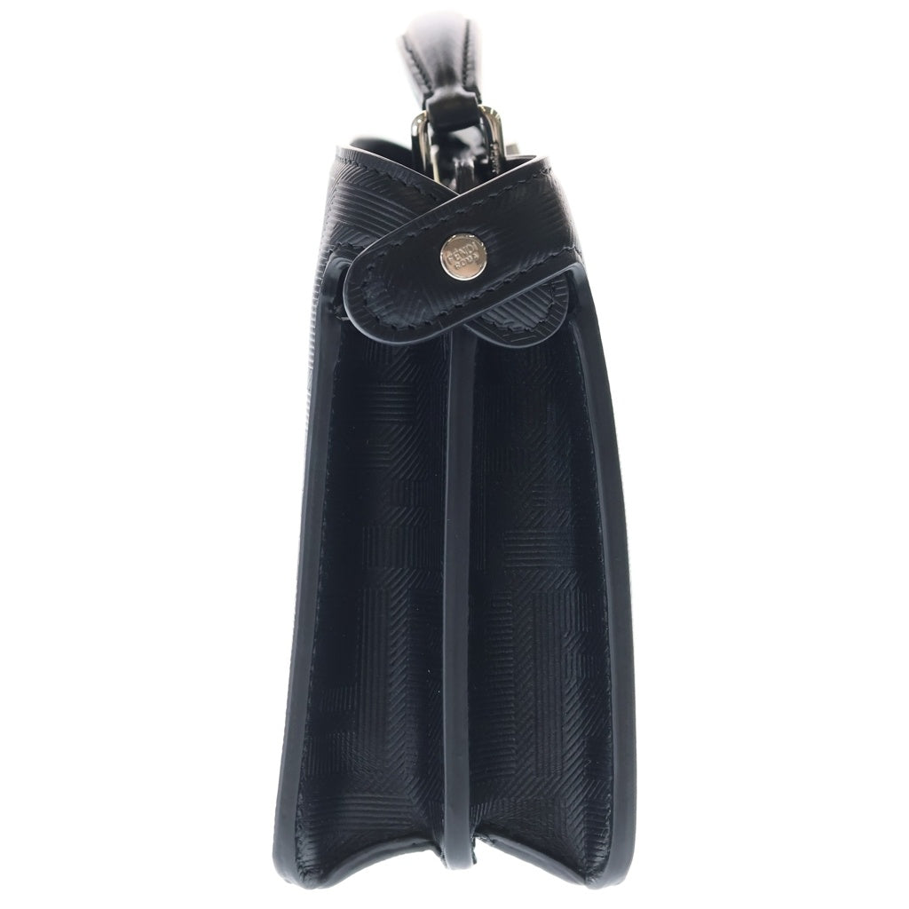 FENDI(フェンディ) ピーカブ アイシーユー エッククロス 2wayハンドバッグ ショルダーバッグ ブラック レザー 7VA582 シルバー金具 レディース