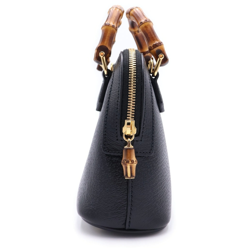 GUCCI(グッチ) ダイアナ バンブー レザー 2wayハンドバッグ ショルダーバッグ ブラック 715775 レディース