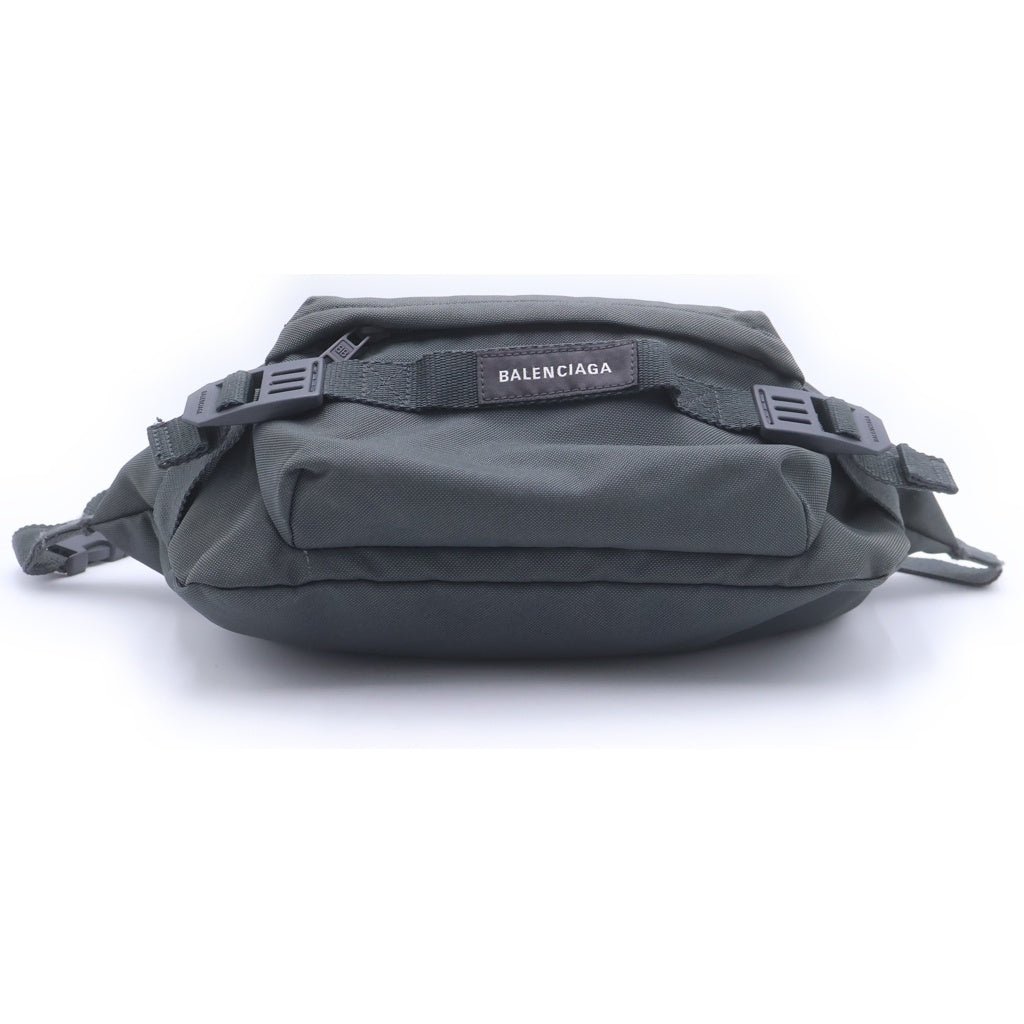 BALENCIAGA(バレンシアガ) アーミー ロゴ ポリエステル ボディバッグ ベルトバッグ グレー 644035