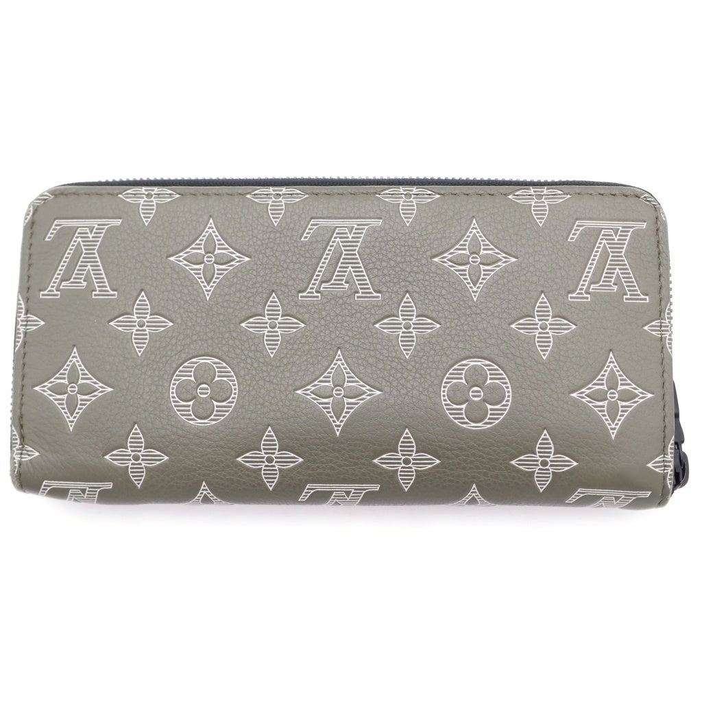 LOUIS VUITTON(ルイヴィトン) モノグラムシャドウ ジッピーウォレット ロングウォレット ホリゾンタル オリーブグリーン M12578 シルバー金具