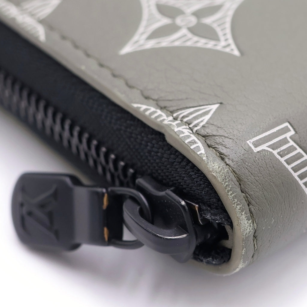 LOUIS VUITTON(ルイヴィトン) モノグラムシャドウ ジッピーウォレット ロングウォレット ホリゾンタル オリーブグリーン M12578 シルバー金具