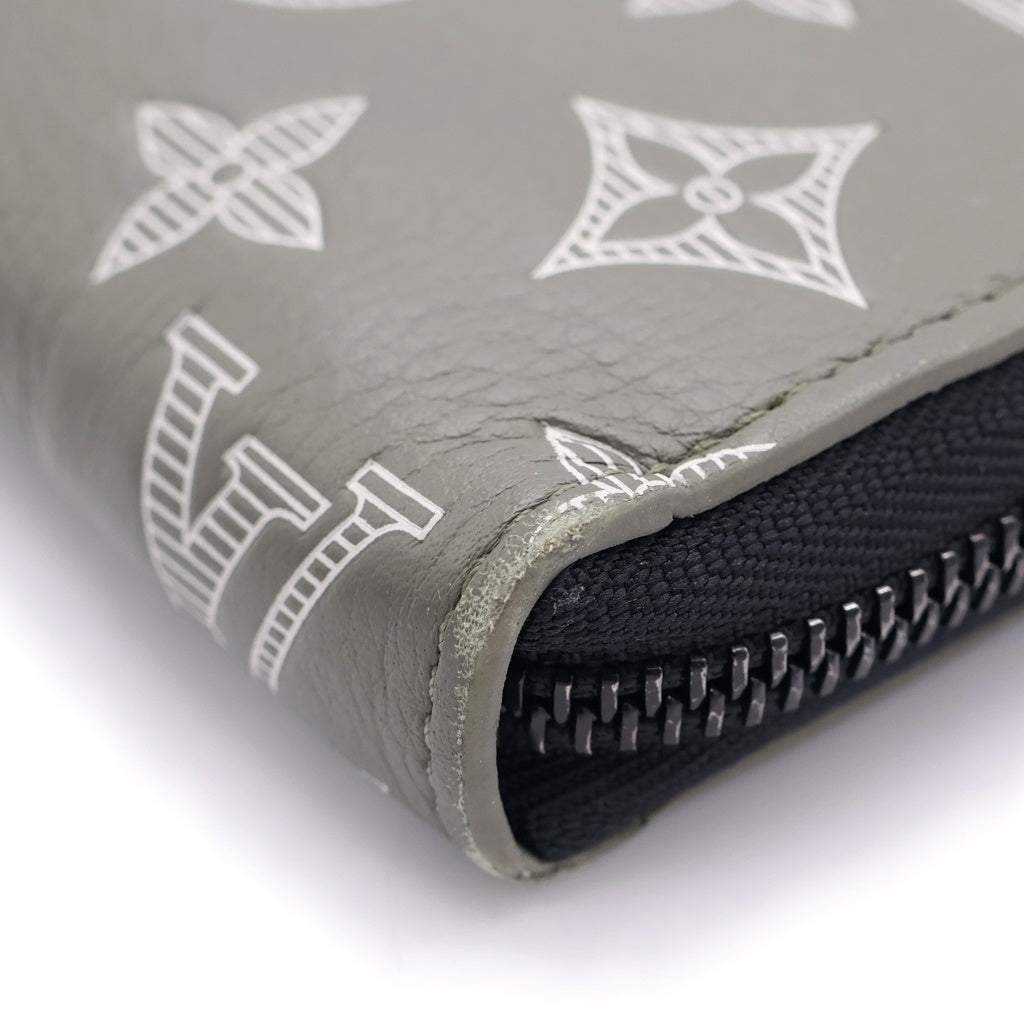 LOUIS VUITTON(ルイヴィトン) モノグラムシャドウ ジッピーウォレット ロングウォレット ホリゾンタル オリーブグリーン M12578 シルバー金具