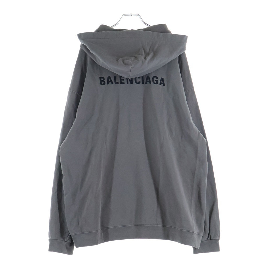 BALENCIAGA(バレンシアガ) フロントロゴ刺しゅう プルオーバーパーカー フーディー グレー 600583