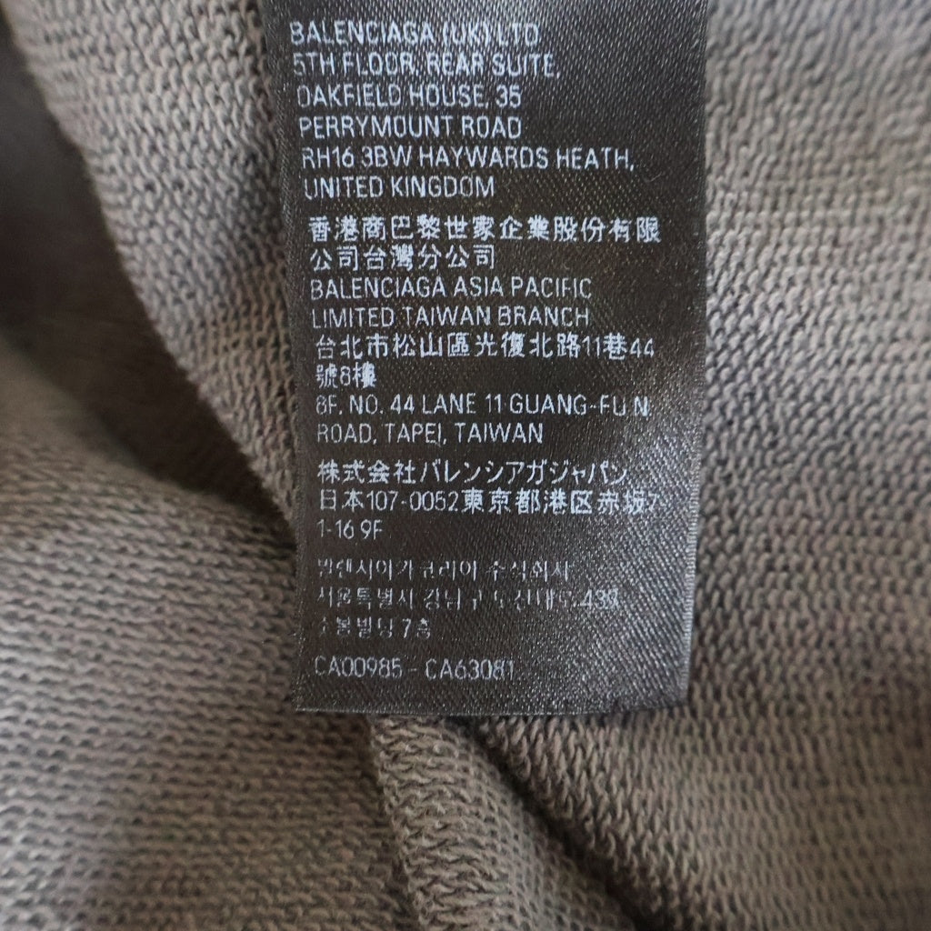 BALENCIAGA(バレンシアガ) フロントロゴ刺しゅう プルオーバーパーカー フーディー グレー 600583