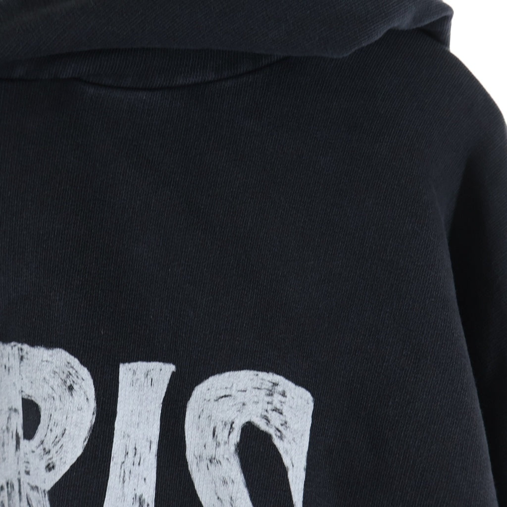 BALENCIAGA(バレンシアガ) 24AW Tropical Round Hoodie トロピカルラウンドフーディー プルオーバーパーカー ブラック 761458