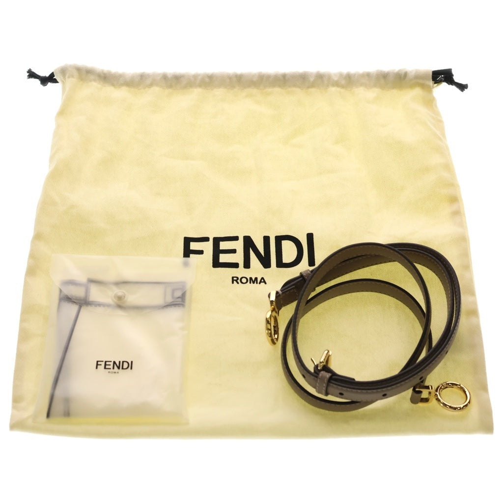 FENDI(フェンディ) ミニ ピーカブー レザー 2WAY ハンドバッグ ショルダーバッグ 8BN244 グレージュ レディース