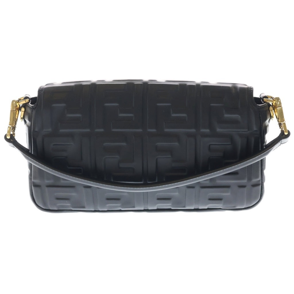 FENDI(フェンディ) ズッカ マンマバゲット レザー 2WAY ショルダーバッグ ハンドバッグ 8BR600 ブラック レディース