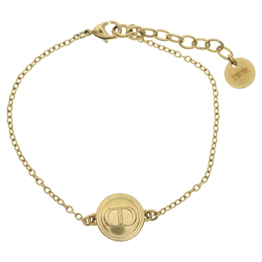 Christian Dior(クリスチャンディオール) CD ロゴ ラウンド チェーン ブレスレット ゴールド B1413PTCMT レディース