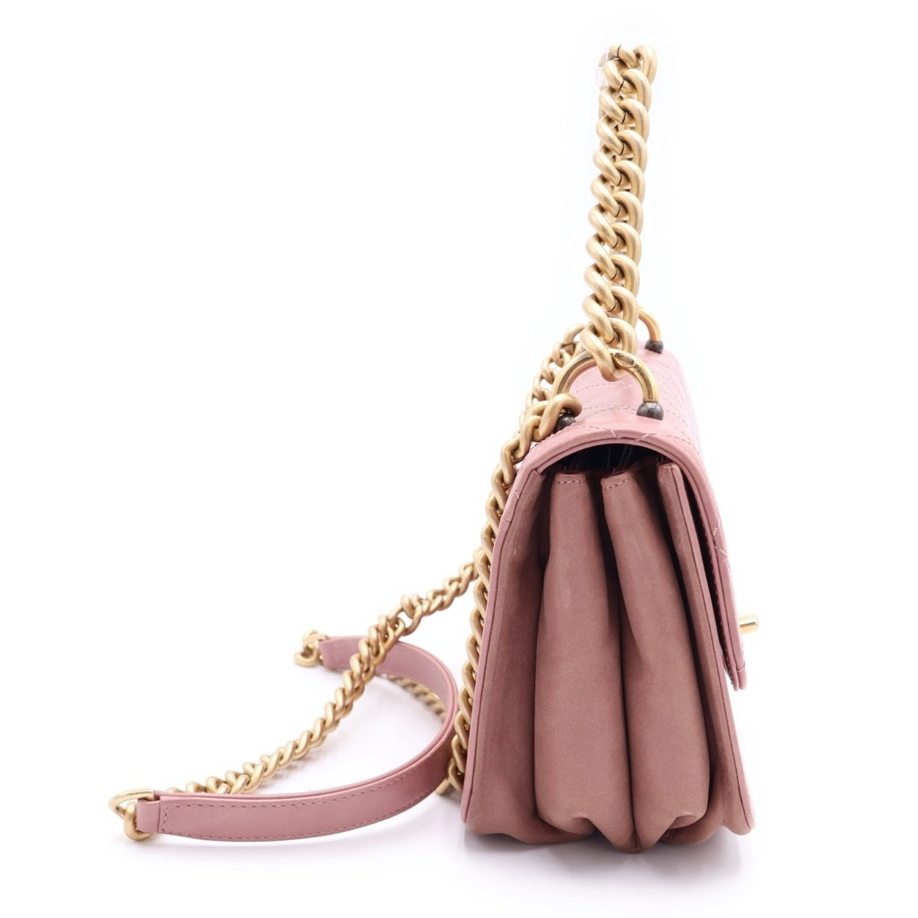 CHANEL(シャネル) マトラッセ シングルフラップ カーフスキン ゴールド金具 ターンロック 2WAY チェーン ハンドバッグ ショルダーバッグ モーヴピンク ピンク系 レディース