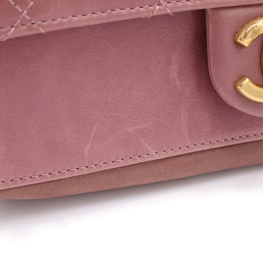 CHANEL(シャネル) マトラッセ シングルフラップ カーフスキン ゴールド金具 ターンロック 2WAY チェーン ハンドバッグ ショルダーバッグ モーヴピンク ピンク系 レディース