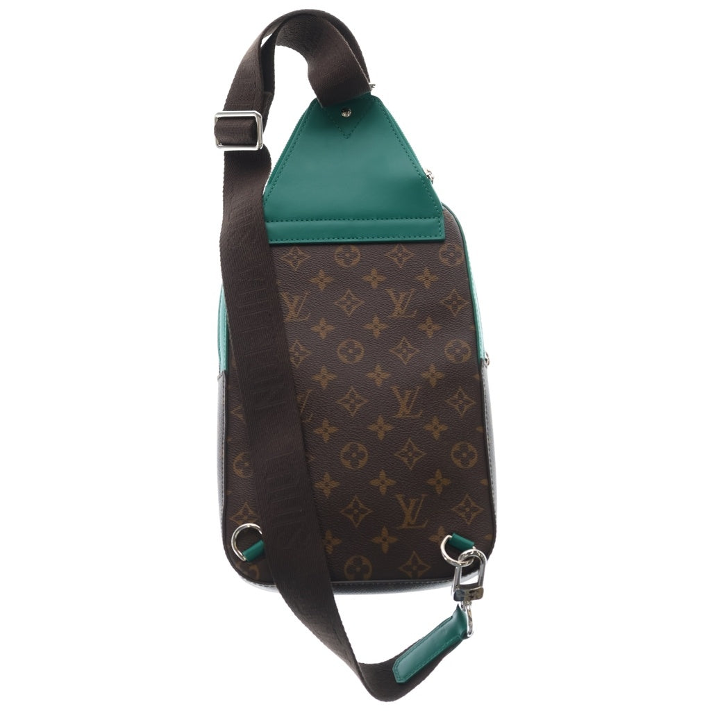 LOUIS VUITTON(ルイヴィトン) モノグラム マカサー アヴェニュー スリングバッグ PVC レザー ボディバッグ ショルダーバッグ M12734 ICタイプ ブラウン/グリーン