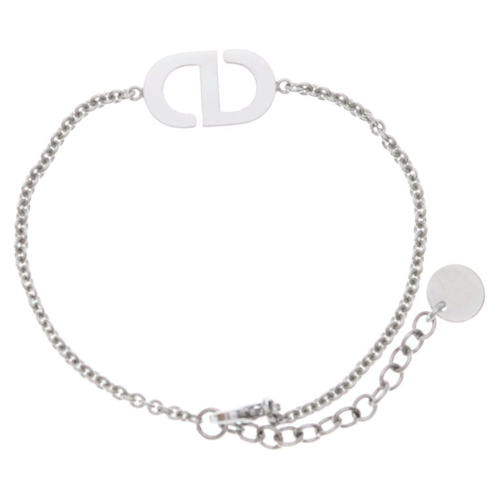 Christian Dior(クリスチャンディオール) PETIT CD プチ ロゴ ラインストーン チェーン ブレスレット シルバー B1940WOMCY D001 レディース